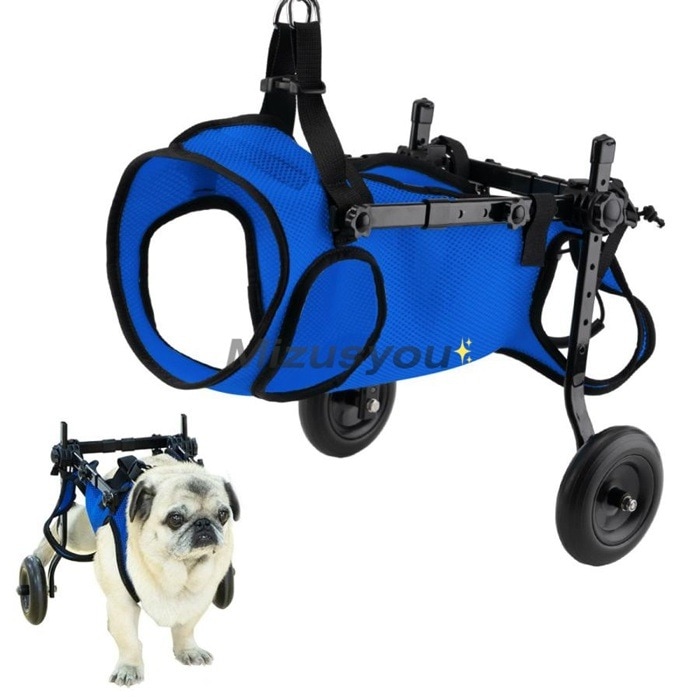 【本日限定】犬 歩行器 2輪 犬用車椅子 軽量 ペット用 車椅子 補助輪 リハビリ 介護 小型 中型 室内 屋外 犬 ハーネス 犬用 車いす ペッ