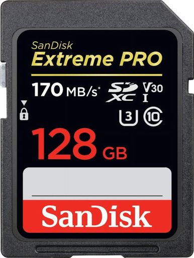 SanDisk 128GB Extreme PRO UHS-I SDXC 170MB/s SDSDXXY-128G サンディスク 海外パッケージ品