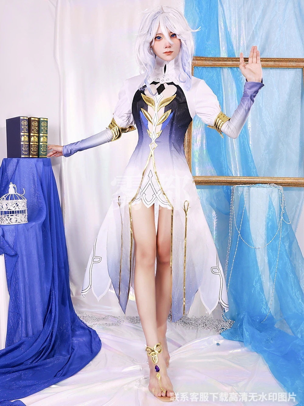 メガ割 水神 芙卡洛斯 セットアップ Genshin コスプレ Furina フフ 原神 フリーナイベント用品 変装 仮装 5,703円