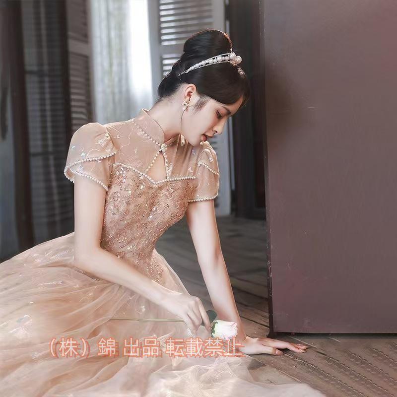 短納期 ロングドレス 演奏会用 パーティードレス 結婚式 ドレス ステージドレス 大人 ピアノ 発表会 錦 コーラス 合唱衣装 マキシ丈 20代30代40代 成人式ロングドレス 演奏会用 パーティード