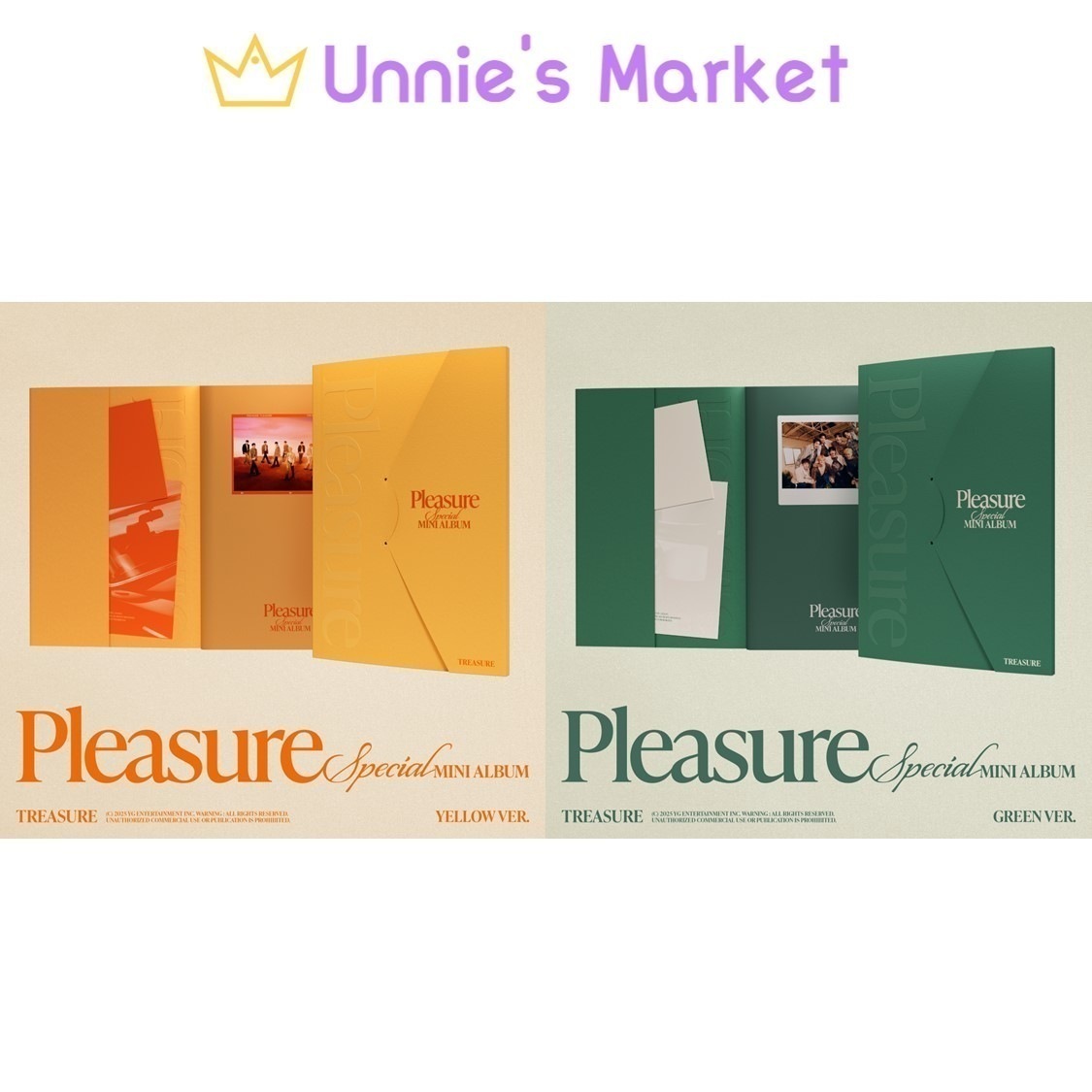 [SET] TREASURE [PLEASURE] Special Mini Album (YELLOW VER. / BLUE VER.) + Free Photocard 1EA(fan-made