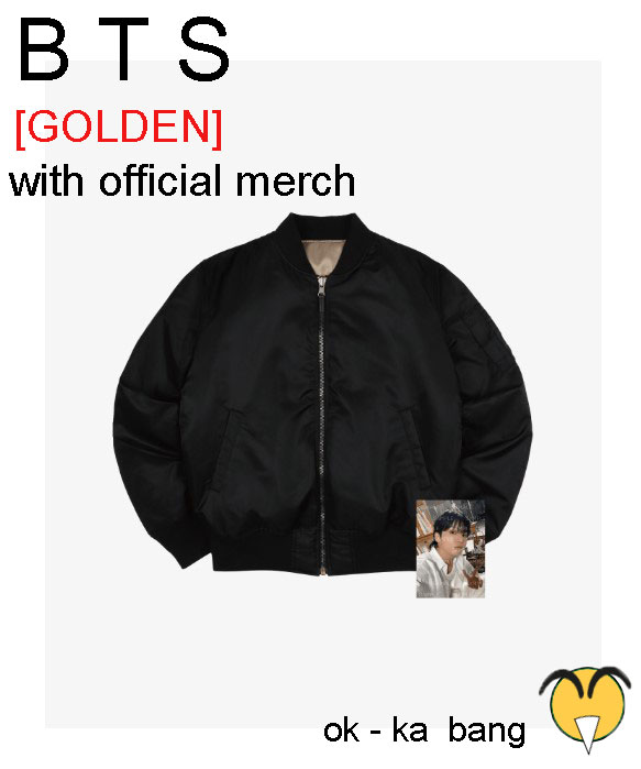 BTS Oversized Bomber Jacket (Double-sided) + photo card