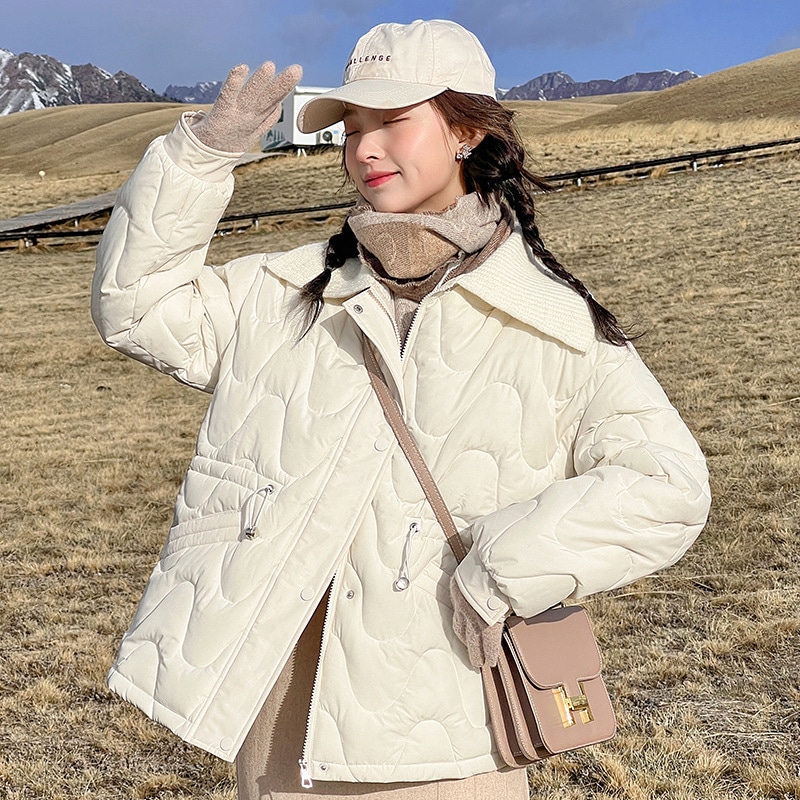 ダウンコート レディース ダウン 中綿 中綿コート 暖かい ゆったり 秋冬 保温 防寒 ジップアップ ショート丈 もこもこ 着痩せ おしゃれ