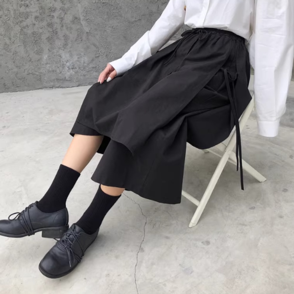 パンツ ボトムス ワイドパンツ ワイド 細身 Iライン ストリート ハイウエスト ウエストゴム かわいい 大人可愛い シンプル カジュアル おしゃれ レトロ ラフ ボーイッシュ ルーズ 個性的 クール 6,604円