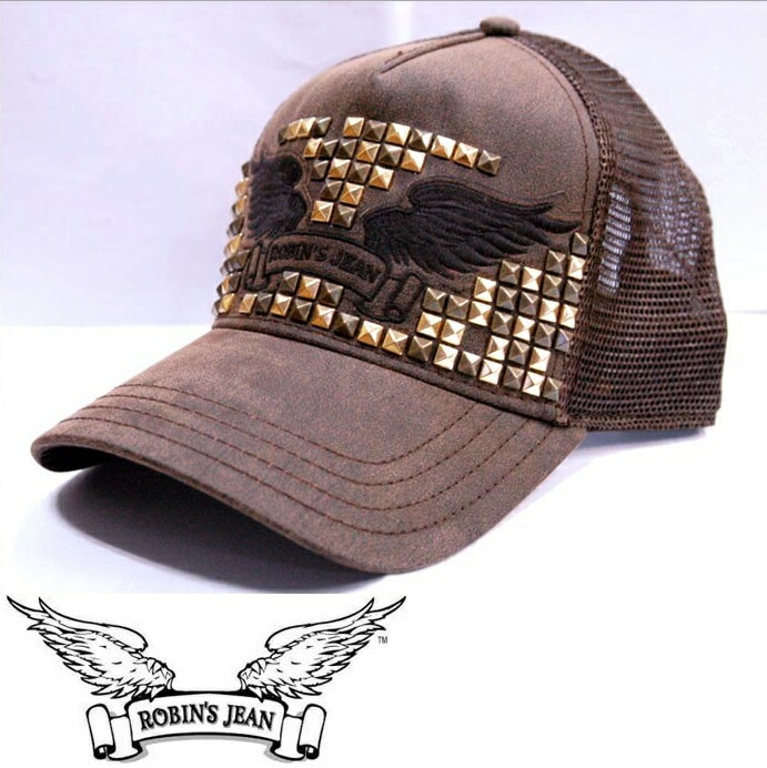 ロビンズジーン キャップ ROBIN S JEAN メンズ レディース ウィング ロゴ スタッズ ブラウン ロビンジーンズ safari サファリ LEON レオン オーシャンズ 掲載 インポート セ