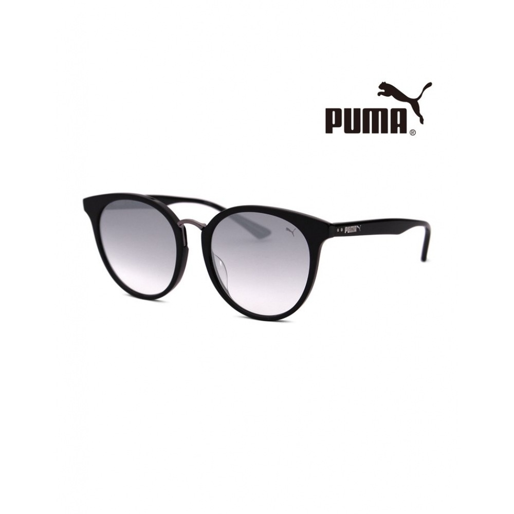 Puma PU0158SK 001 ラウンドコンビホーンリム付き軽量アジアンフィットミラーサングラス