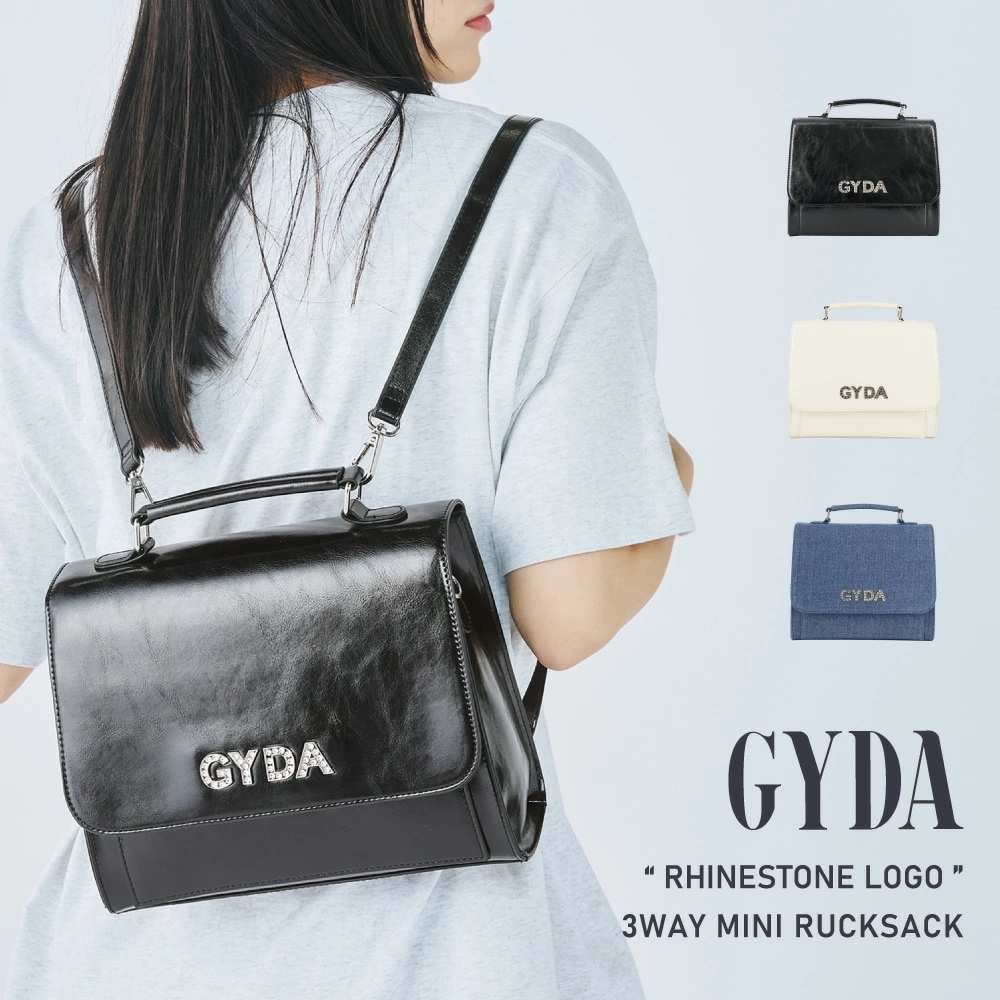 3WAYミニリュック GY-B296 ラインストーンロゴ レディース ブランド ギフト プレゼント 贈り物