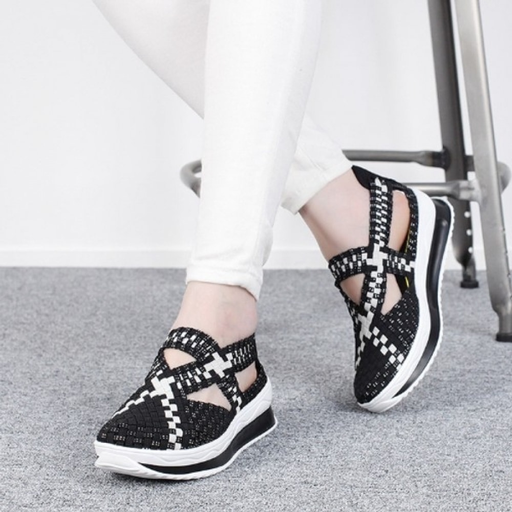 (Ninas Paris) ホワイトコンビラインウーブンシューズ