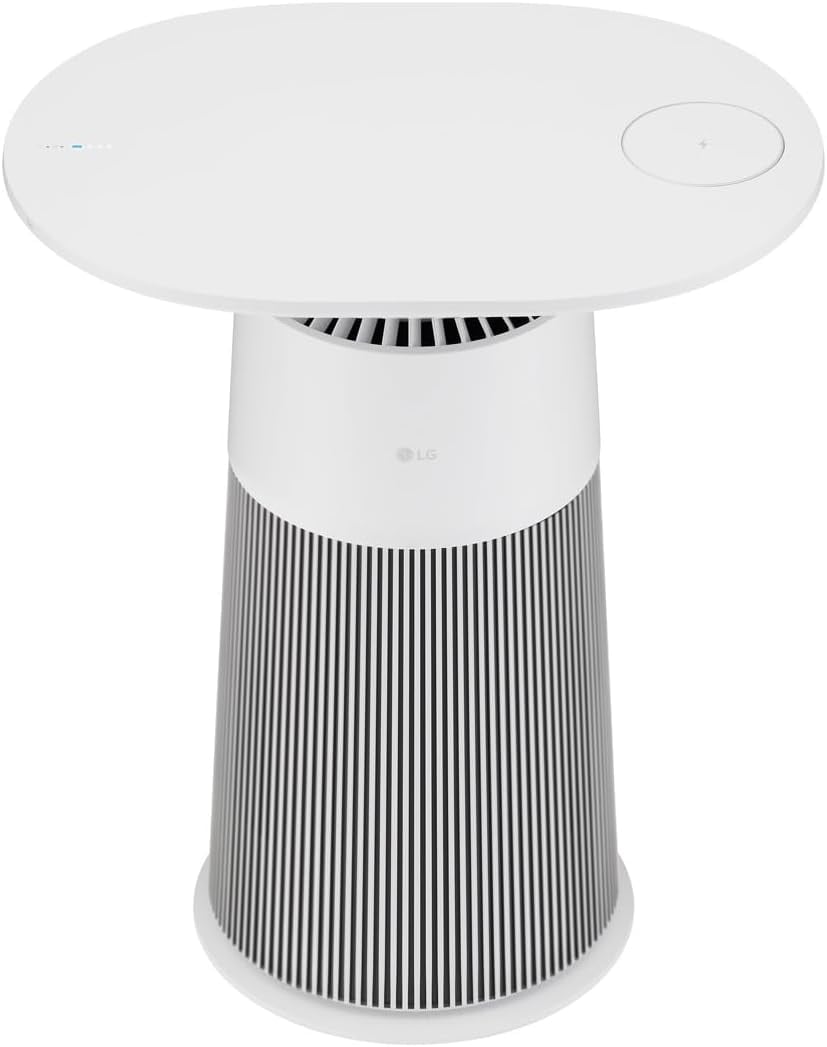 LG PuriCare AeroFurniture トラックピュアホワイト AS207PWU1 マルチ機能空気清浄機 12.5畳 サイドテーブル ムードライト ベッドルームワイヤレス充電 HEPA抗菌