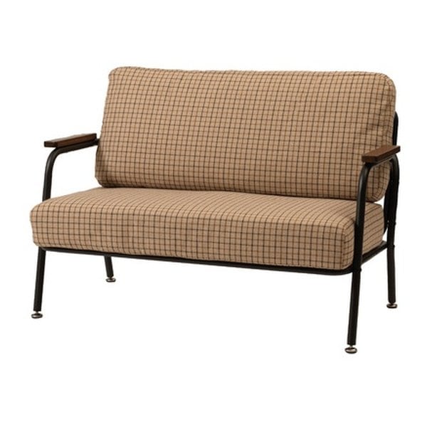 ソファ 2人掛け ベージュ レトロ W110×D63×H75×SH38 RKC-102BE