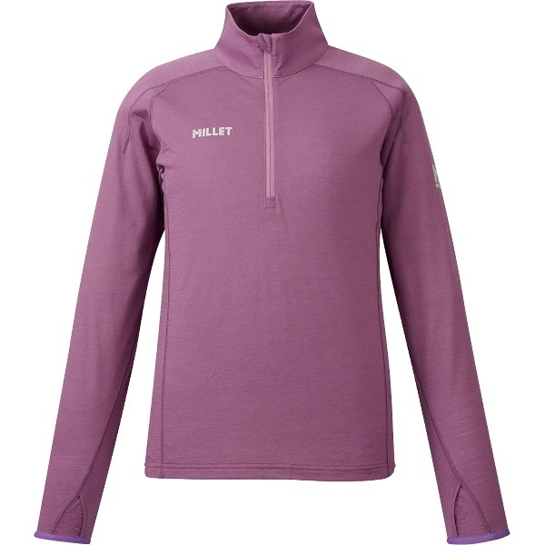 MILLET ミレー ウビック ウール ジップ ロングスリーブ アウトドア ロングTシャツレディース MIV03215-N0032 長袖