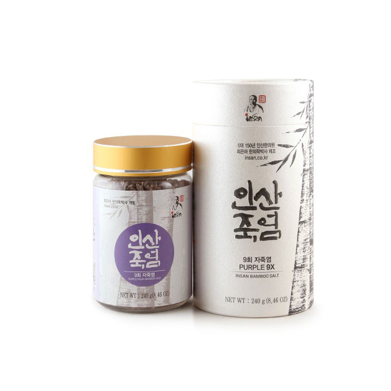 韓国竹塩 9回焼成 紫竹塩 固形タイプ 240g 健康塩 パープルソルト ミネラル塩 韓国食品