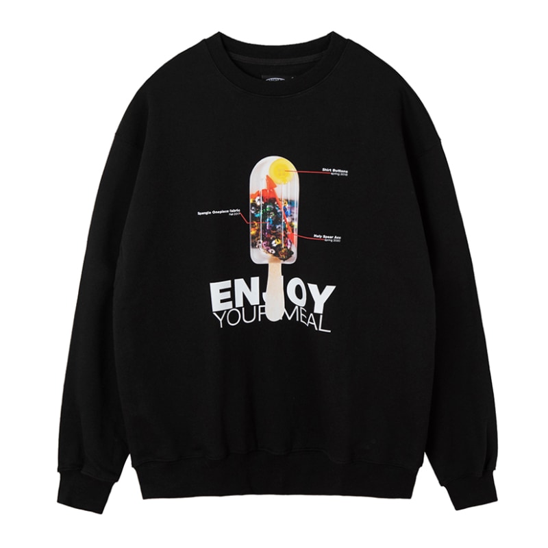 Tシャツ・カットソー HOLY NUMBER7ENJOY YOUR MEAL CAMPAIGN SWEATSHIRT
