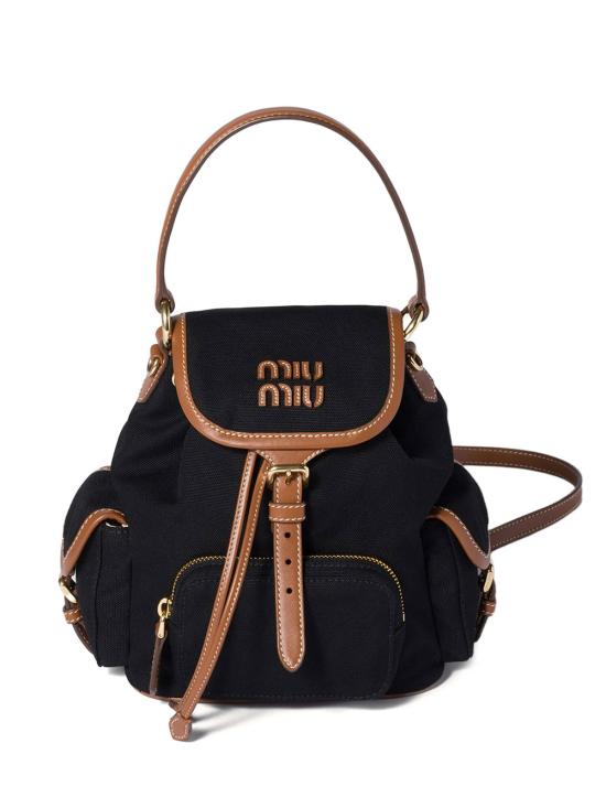 MIU MIU Women Backpacks 5BZ043VOOM 2IBQ F0RS5 NERO BRANDY