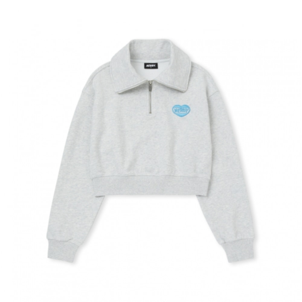 オタク女性用スフレクロップスウェットシャツメランジホワイト 7,720円