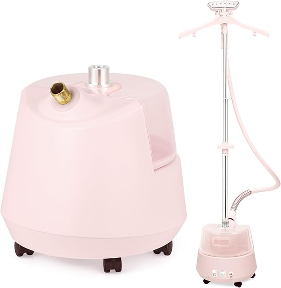 衣類スチーマー スチームアイロン 1500W作動 ハンガーにかけたまま 3L大容量タンク 2段階スチーム コード付き 置型 腕が楽 省スペース ハンガーラック付き 日本語取扱説明書 プロ仕様