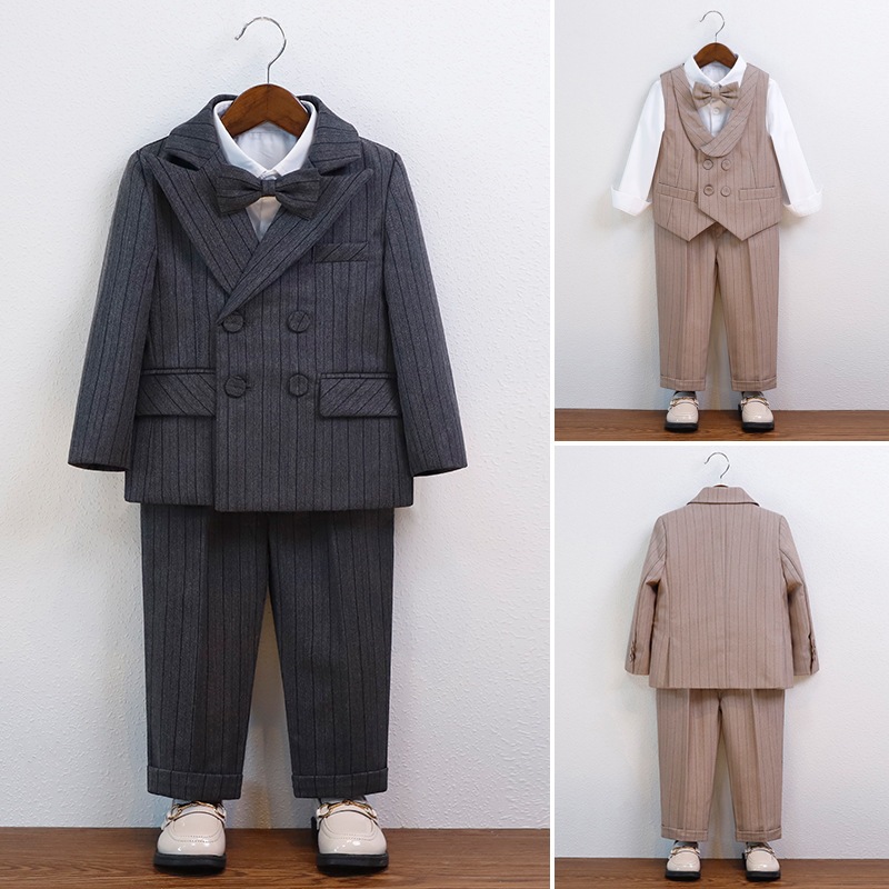 子供用 スーツ セット 男の赤ちゃん 1歳 礼服 英倫 フラワーボーイ 小さなスーツ 男の子 司会 スピーチ ピアノ 発表会 衣装