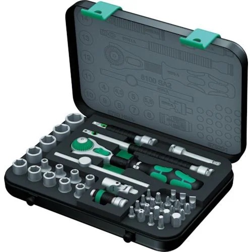 【メーカー直送品】Wera 8100SA2 サイクロップラチェットセット 1/4 003533