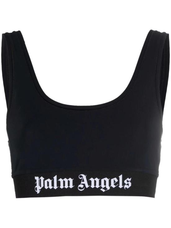 PALM ANGELS Women Sportwear PWVO010C99FAB001 1001 BLACK WHITE