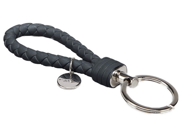 BOTTEGA VENETA 113539-V001D-4014 INTRECCIATO NAPPA KEY RING TOURMALINE NAVY ボッテガヴェネタ イントレチャート キーリング