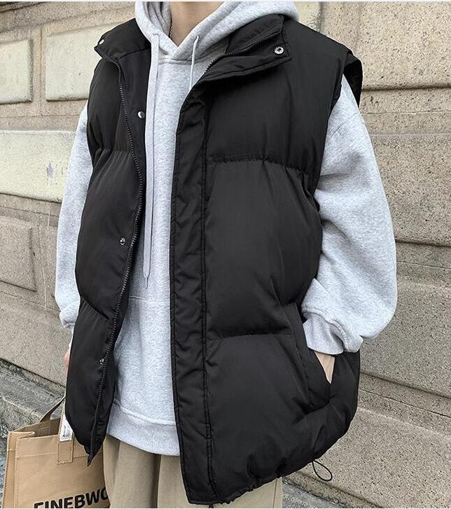 春秋冬 ダウンベスト ベスト メンズ 男性 ベスト 無地 厚手 アウター 大きいサイズ カジュアル おしゃれ アウター ジップアップ ベスト 秋冬 20代 30代 通勤L 通学 男性 無