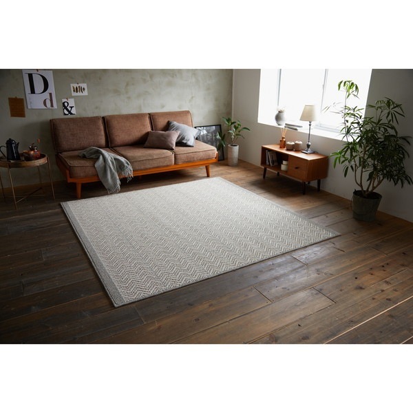 スミノエ 防炎 防ダニ ラグ ジップスコット 130190cm アイボリー メーカー直送