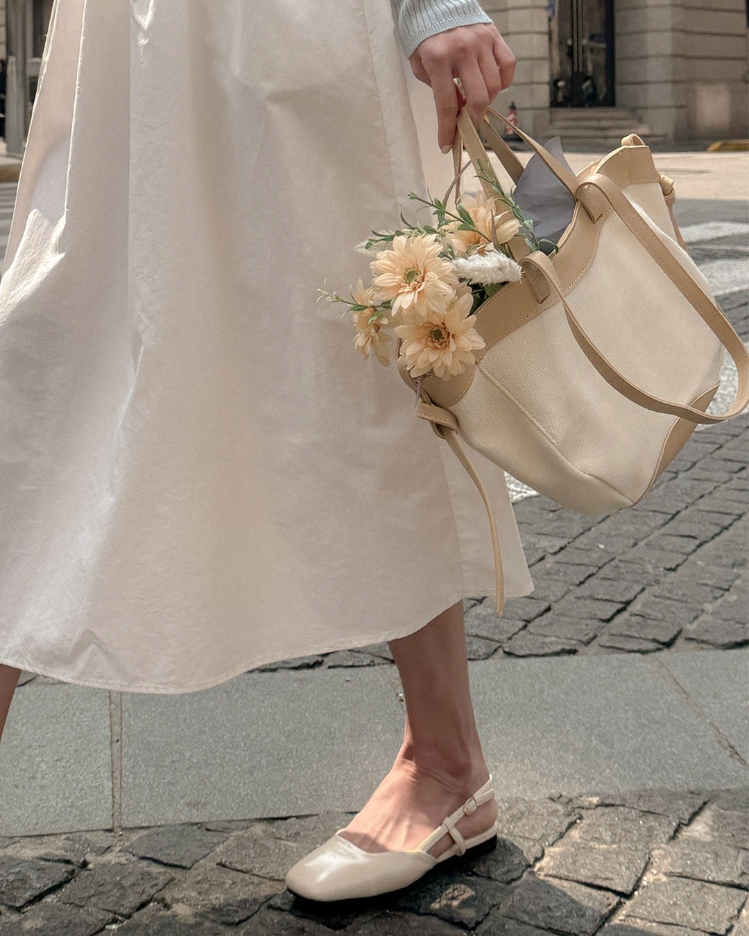 ブロンドキャンバストートバッグ韓国ファッション レディース