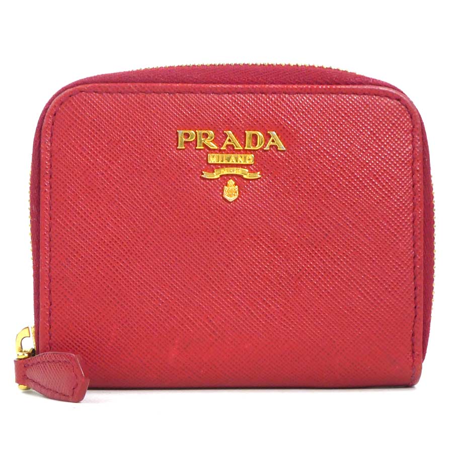 プラダ PRADA コインケース レザー レッド ユニセックス h30996a