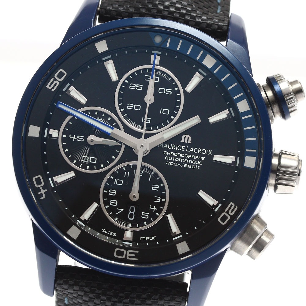 モーリス・ラクロア Maurice Lacroix PT6028 ポントス S エクストリーム クロノグラフ デイト 自動巻き メンズ 美品 保証書付き_905872【中古】