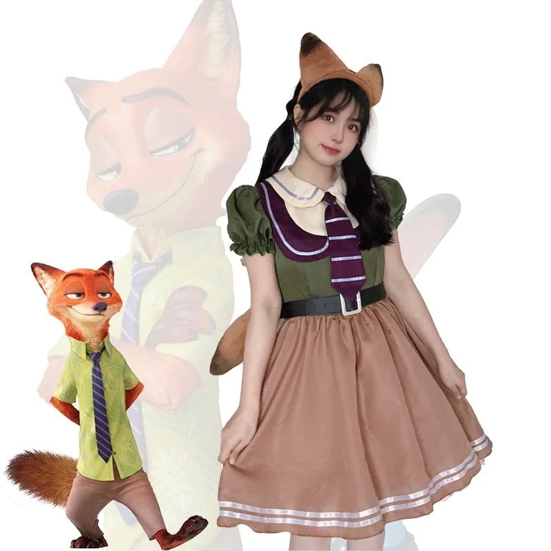 Lクレイジーアニマルタウンコスプレ狐ニック兎ジュディコミック展ハロウィンステージ演出衣装
