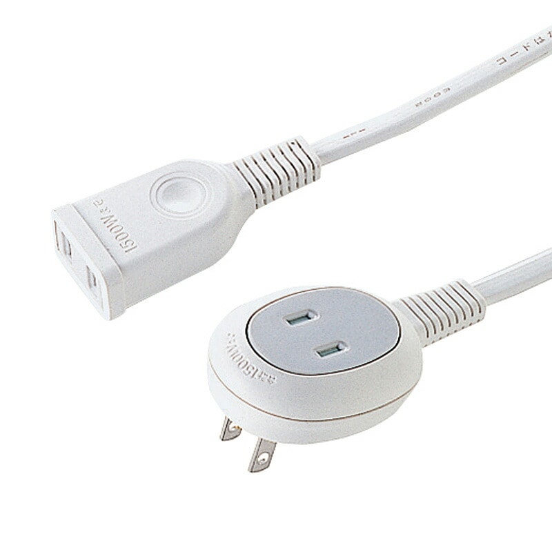（まとめ買い）プラス1個口延長コード 2P 1個口+1個口 5m ホワイト TAP-B8-5N [x3]