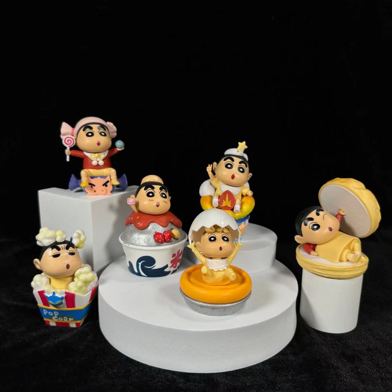 6 2代目おやつタイムクレヨン遊びハンバーガータルトポップコーンおもちゃ人形モデルオーナメント