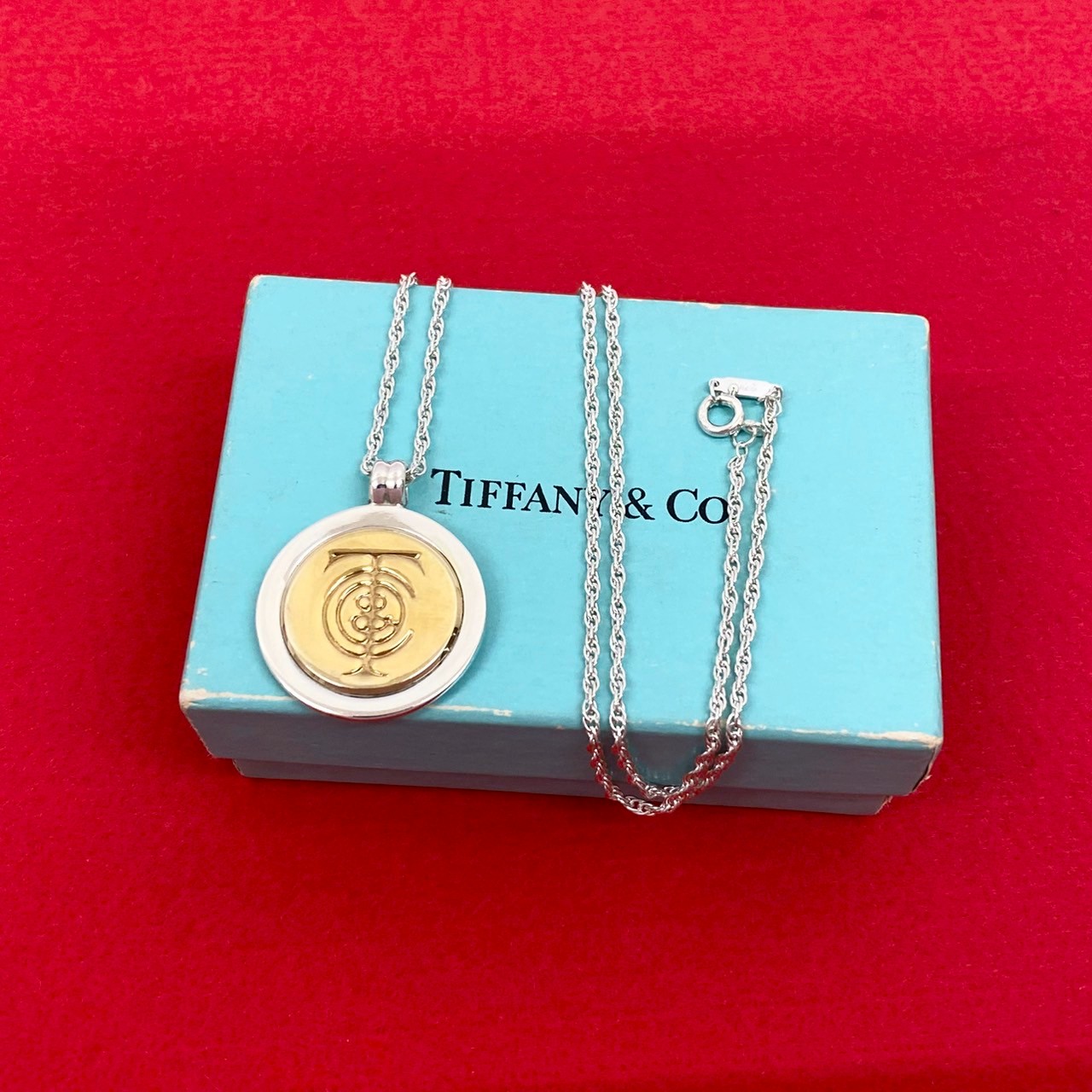 ヴィンテージ コイン ネックレスネックレス シルバー925 K18イエローゴールド シルバー 46035