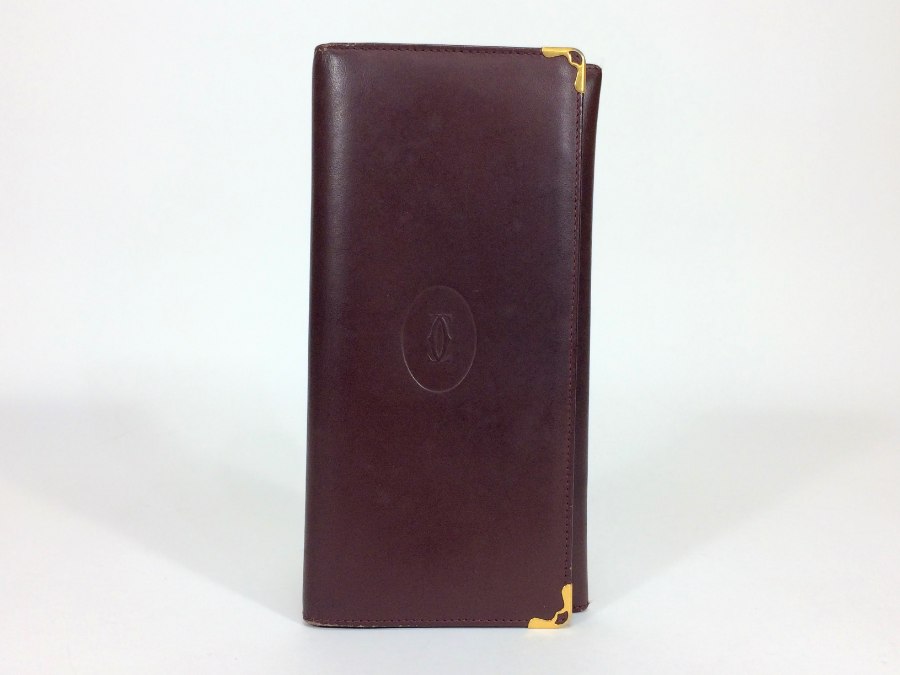 長財布 マストライン レザー ボルドー 【中古品】長財布