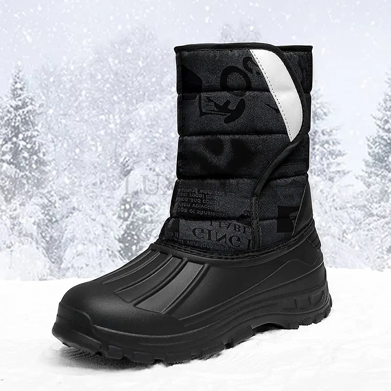 女性用スノーブーツ軽量防水レディースシューズ冬用厚手暖かい靴高品質ミッドカーフスノーブーツ