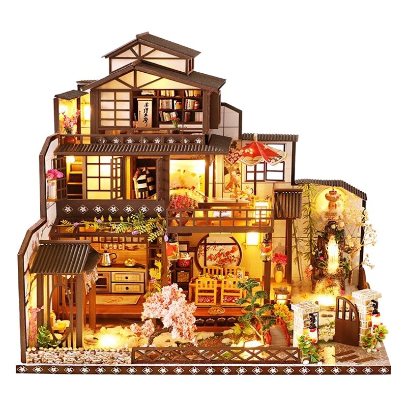 ホンダDIYコテージ古代首都Wangyueクリエイティブ古代スタイルの建物モデル手組み立てたおもちゃのギフト大きい