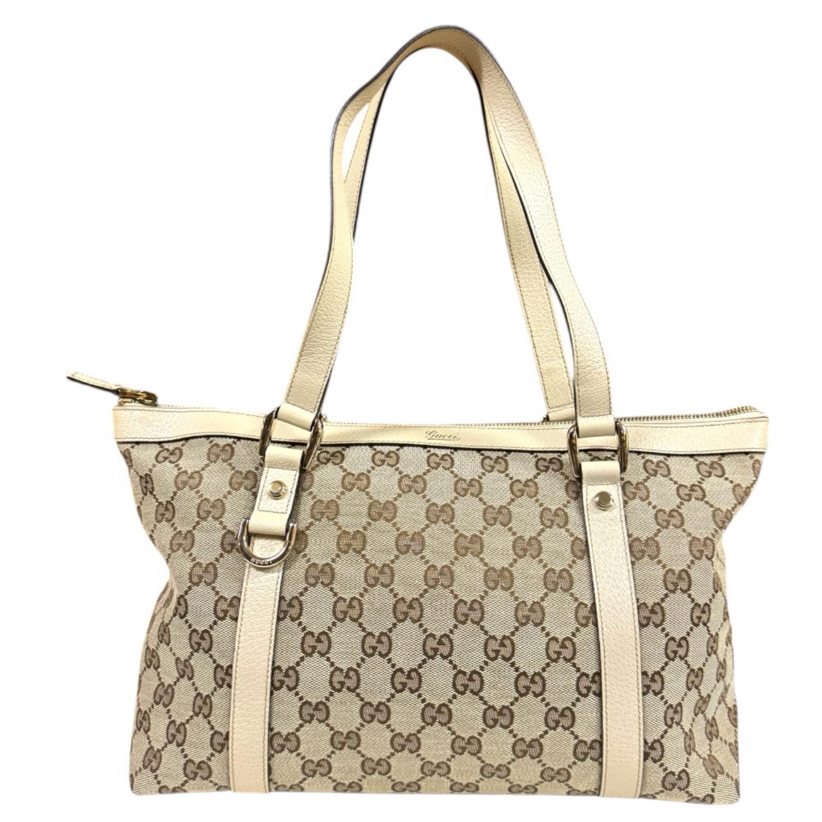 グッチ アビー トートバッグ GGキャンバス 141470 ベージュ GUCCI 中古