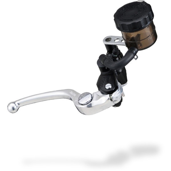 D96872 ラジアルブレーキマスターシリンダー 縦型Φ19mm ブラックボディ/バフクリアーショートレバー スモークタンク