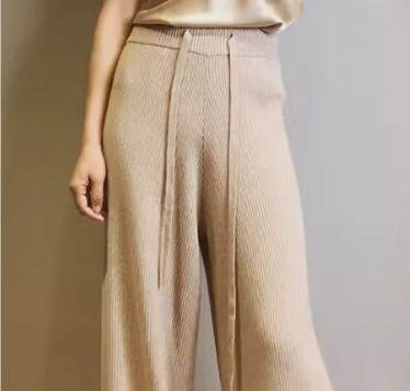 ワイドレッグパンツ ロングウールパンツ レディース ハイウエスト 秋冬 パンツ ルーズ ニットパンツ トレンディ ボトムス 大きいサイズ かわいい きれいめ シンプル カジュアル 上品 おしゃれ かっ
