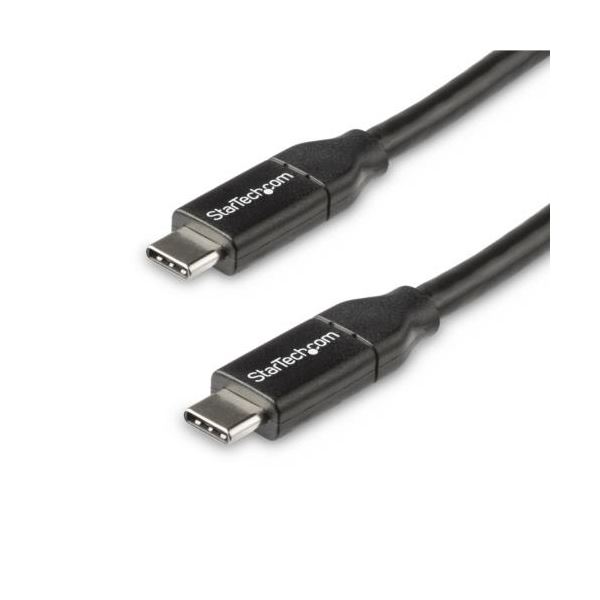 （まとめ） StarTech.com USB2.0 Type-Cケーブル 給電充電対応 TypeC（オス）-TypeC（オス） 0.5m ブラックUSB2C5C50CM 1本 [x3セット]