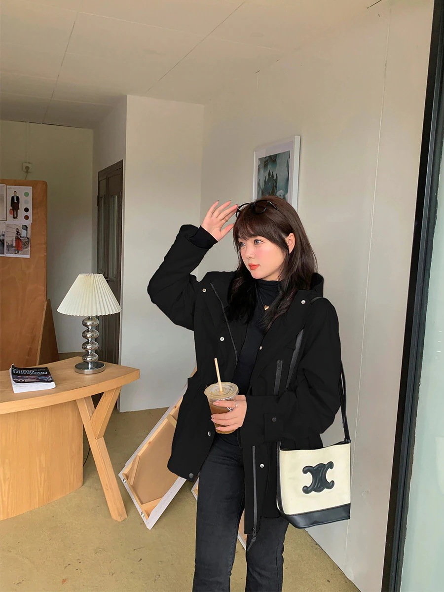 【ぽちゃまに】 2024秋新品 ジャケット パーカー 裏起毛 厚手 フード付き ショートコート 体型カバー 大きいサイズ レディース アウター メガ割30%制限