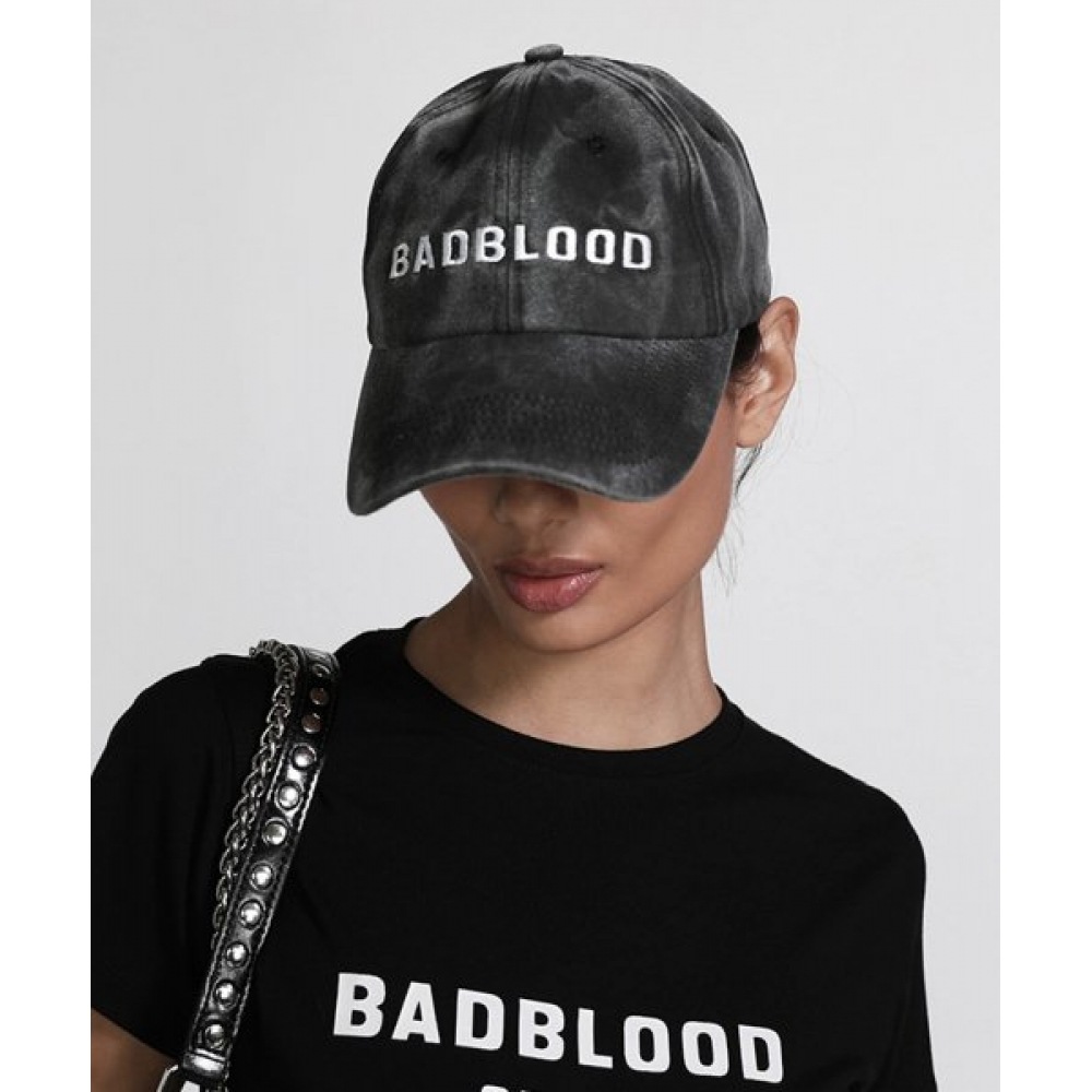 BADBLOOD ビンテージロゴボールキャップ-チャコール