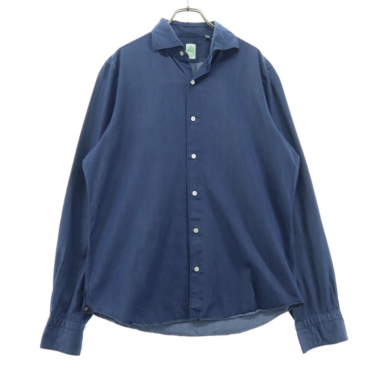 美品 長袖 デニムシャツ ブルー メンズ 古着 5,933円