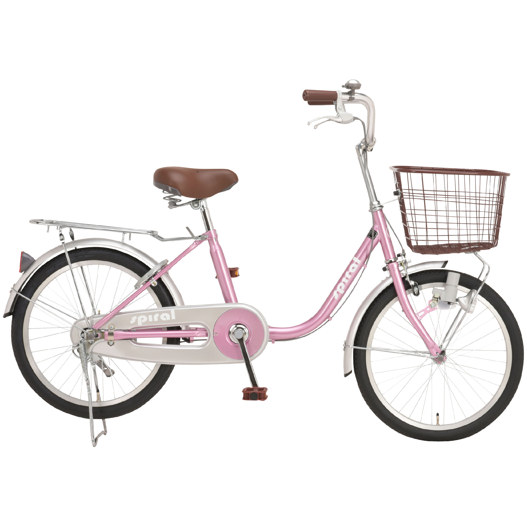 【組立済み商品】 自転車 20インチ 完成品 ママチャリ MIWA SPIRAL20 SP200CPLD シティサイクル カゴ 泥除け LEDダイナモライト 両立スタンド 買い物