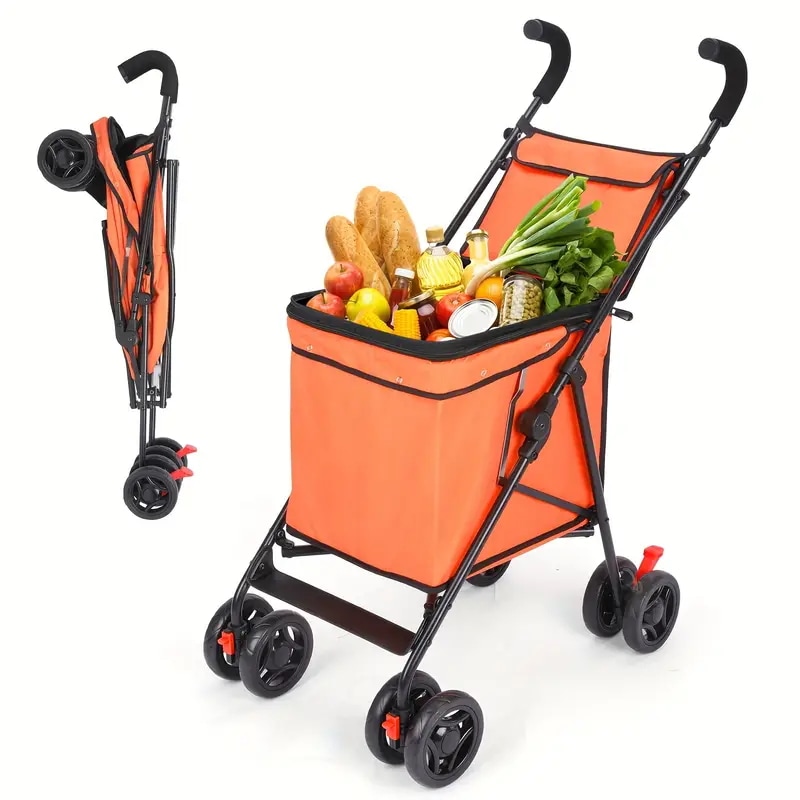 折りたたみ式のショッピングカート元の装品容量は27.22キロシンプルな体験堅牢な特許のスチールフレーム構造はあなたに十分な自信を与えて慎重に設計して比類のない強度と耐久性を備えています