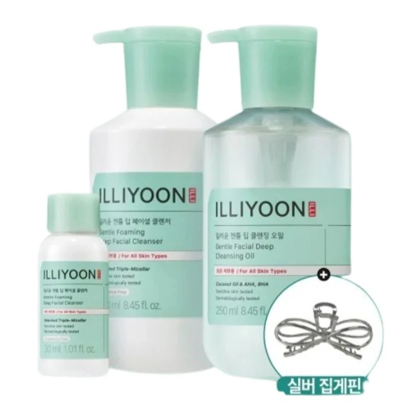 [25SS/新作](+ヘアピン贈呈)ジェントルディープ フェイシャルクレンザー 250ml+クレンジングオイル 250ml+クレンザー30ml 企画セット
