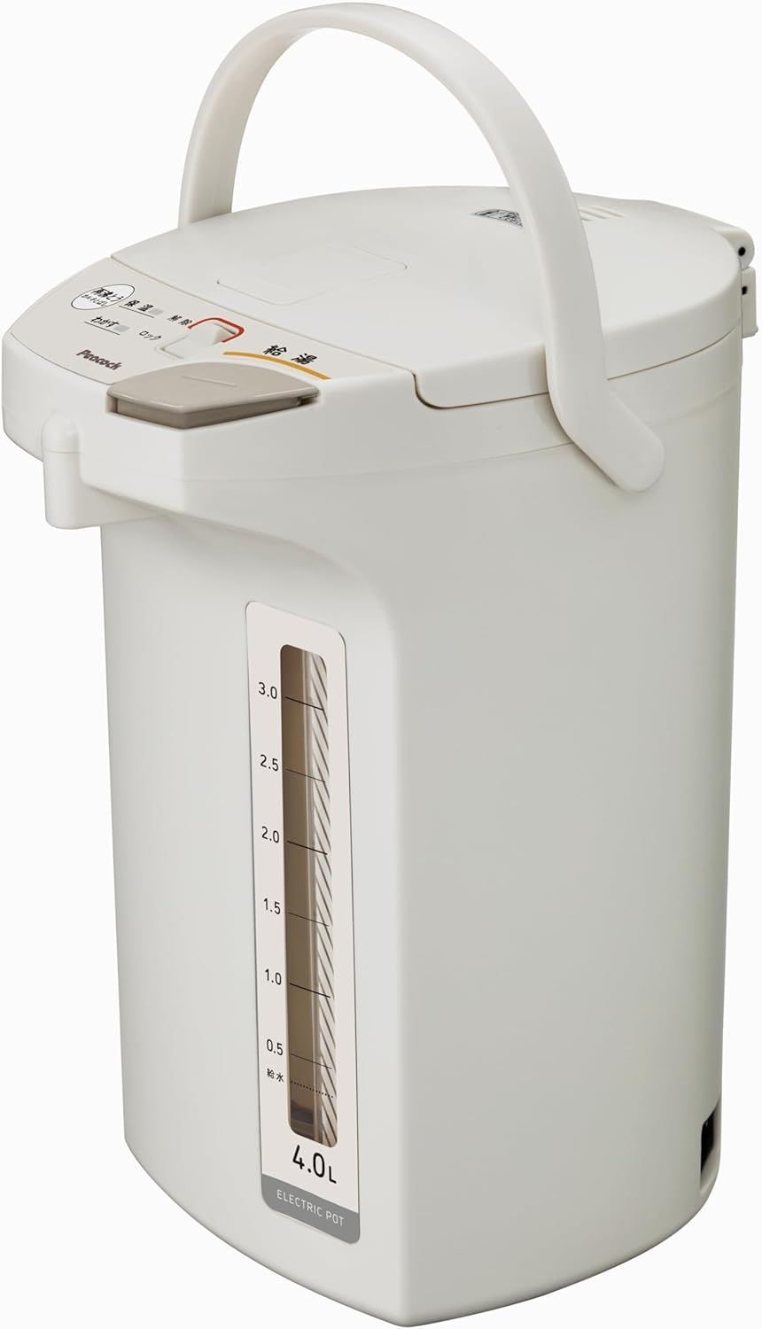 ピーコック魔法瓶 電気ポット 4L 省エネ 節約 湯沸かし ポット 大型 保温ポット 再沸騰 カルキとばし機能付き 大容量 湯沸かしポット ライトグレー WMS-40 HL