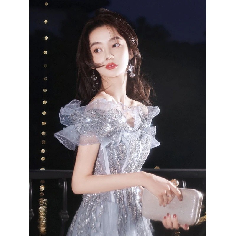 女性用イブニングドレス成人式用ワンショルダーブライズメイドドレスワンピースドレスその他 ワンピースドレス