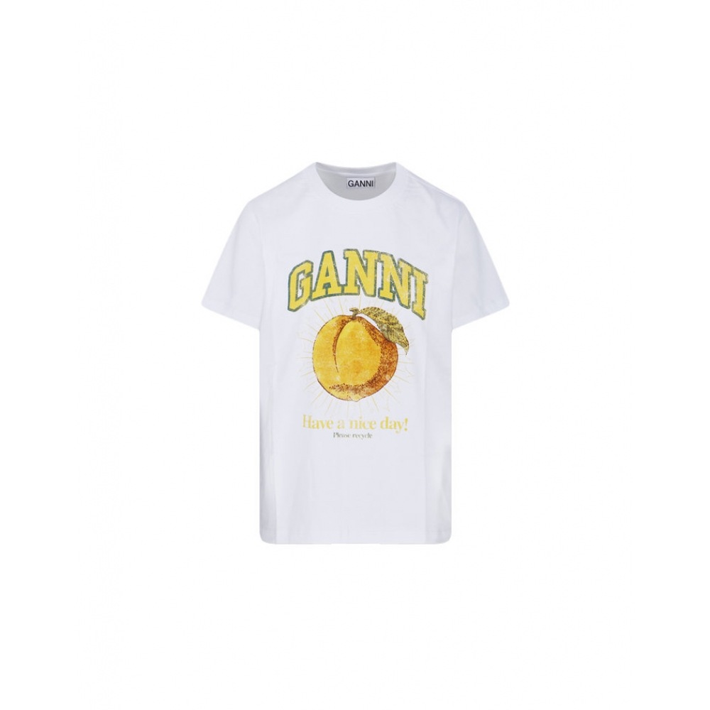 ガニ ピーチグラフィックTシャツ ホワイト T3529 151