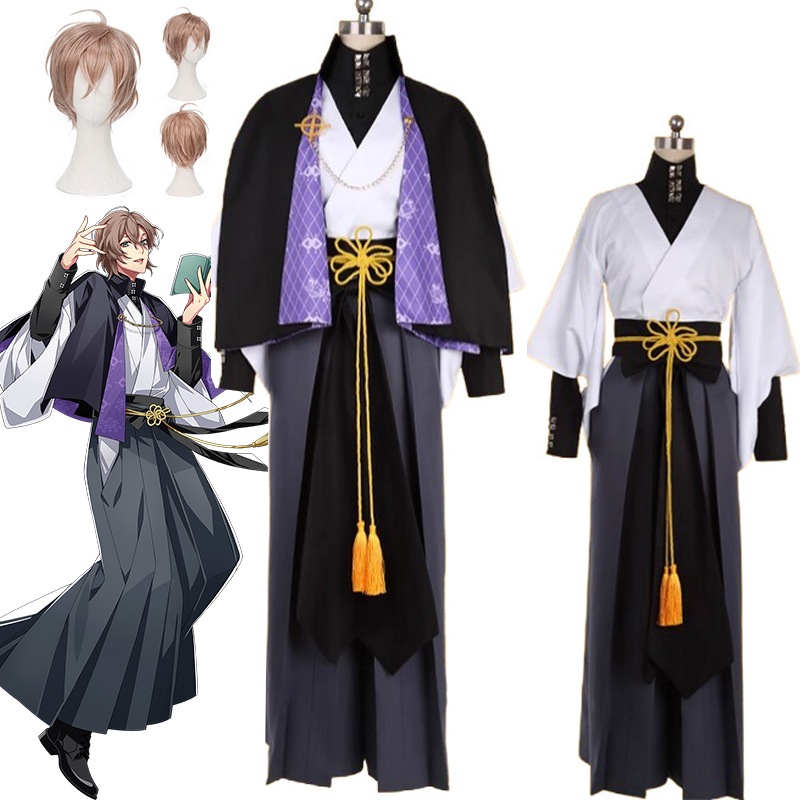 ヒプノシスマイク 夢野幻太郎 コスプレ 衣装 ウィッグ 追加可能 ゆめのげんたろう コスプレ衣装 和服 着物 ハロウィン 変装 仮装 コスチューム 文学際 学園祭 撮影 イベント ゲーム アニメ 服